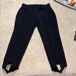 Women's 14 Large Obermeyer wool Black stirrup snow pants women's